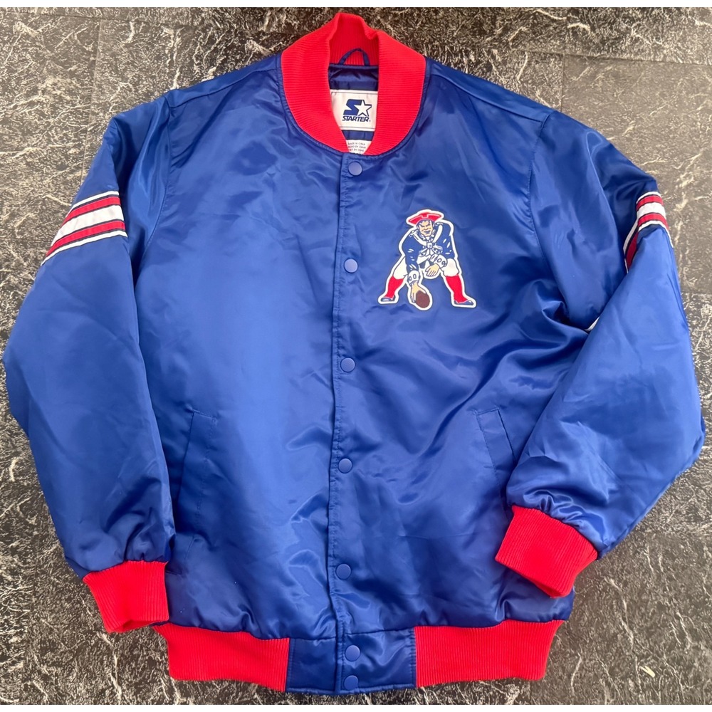 Starter NFL New England Patriots Vtg Rare‎ Embroidered Old Logo Jacket Size XL
